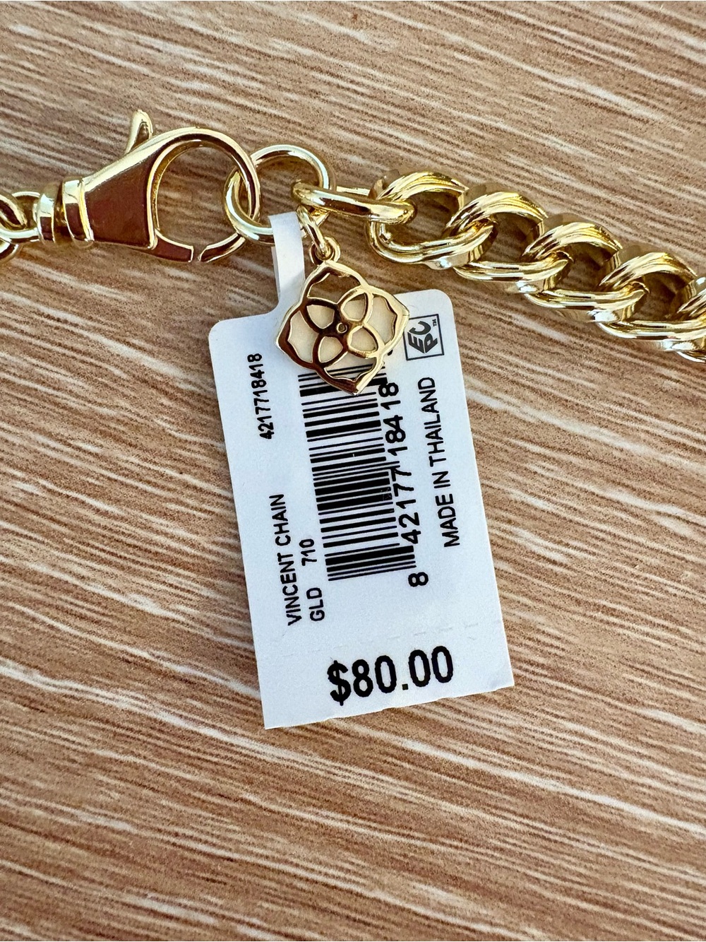New Kendra Scott Vincent Chain Gold Necklace NWT - Picture 3 of 9
